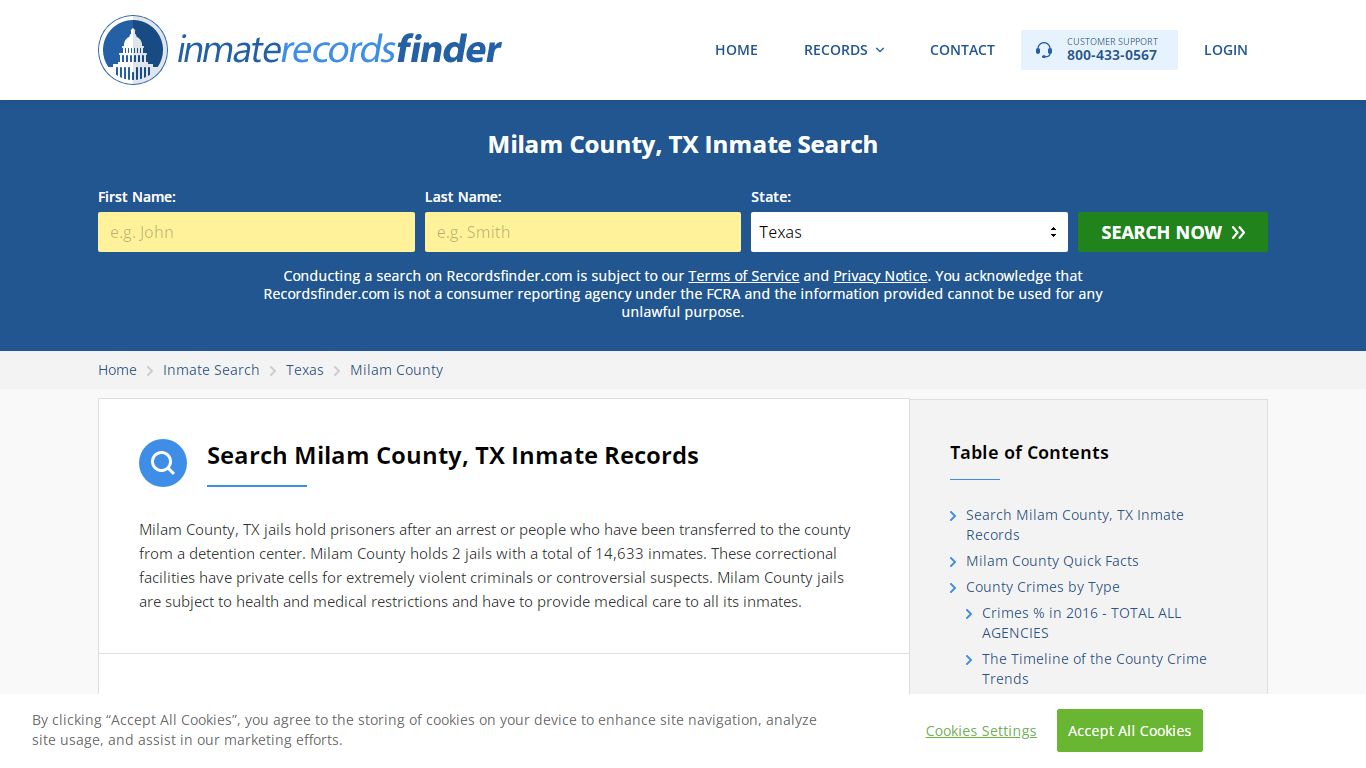 Milam County, TX Inmate Lookup & Jail Records Online